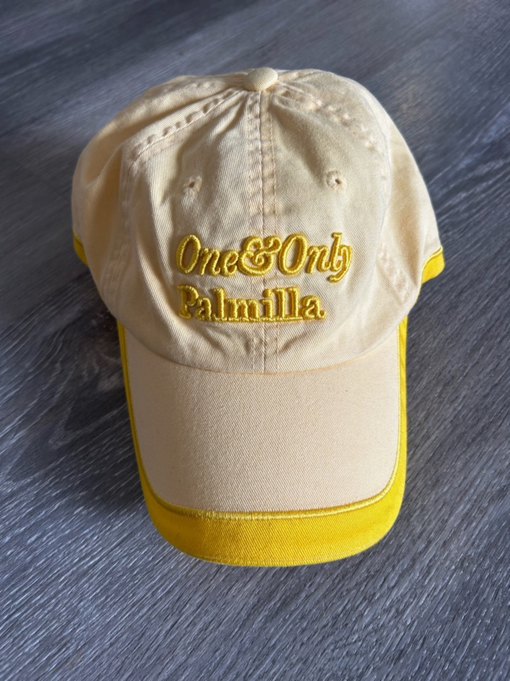 One & Only Palmilla Baseball Cap Adjustable Pale and Bright Yellow